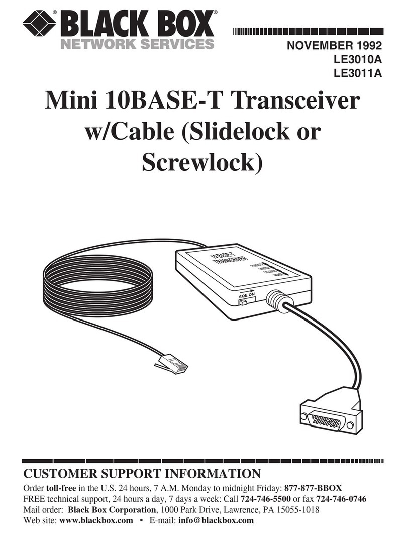 Black Box LE3010A User manual