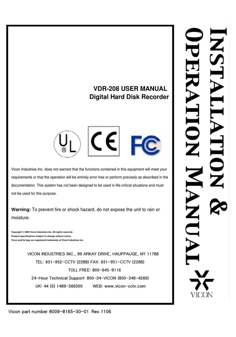 Vicon VDR-208 user manual