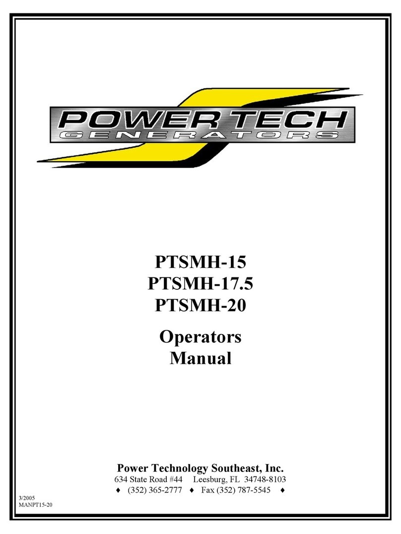 Power Tech Generators PTSMH-15 Operator's manual