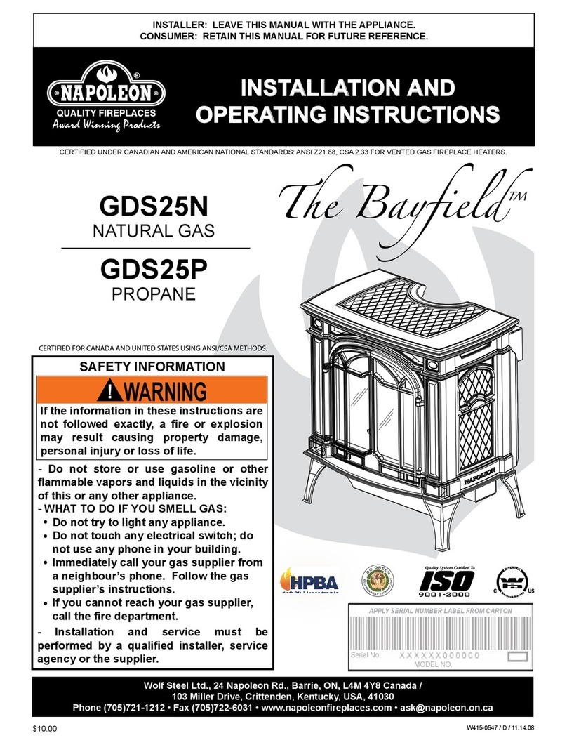 Napoleon The Bayfield GDS25N User manual