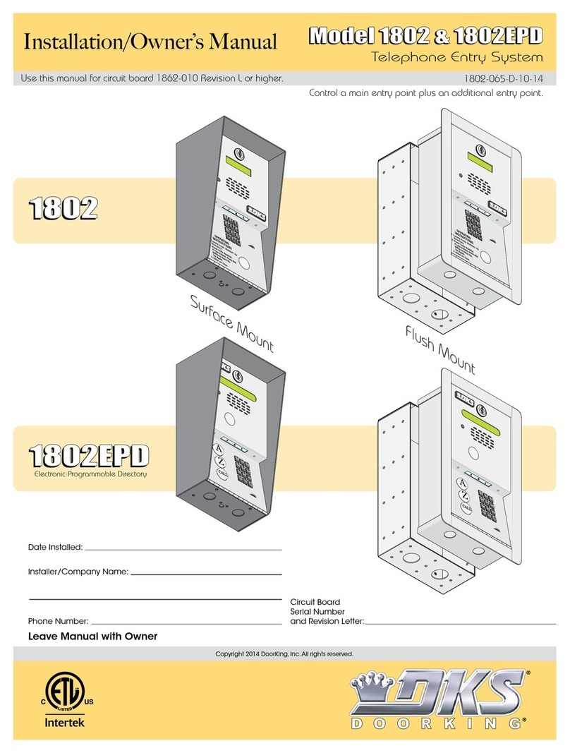 DKS 1802 Installation & owner's manual