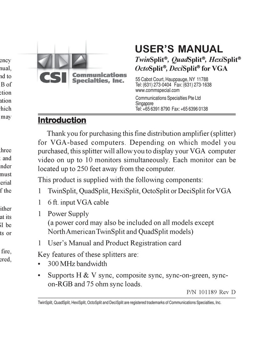 CSI TwinSplit user manual