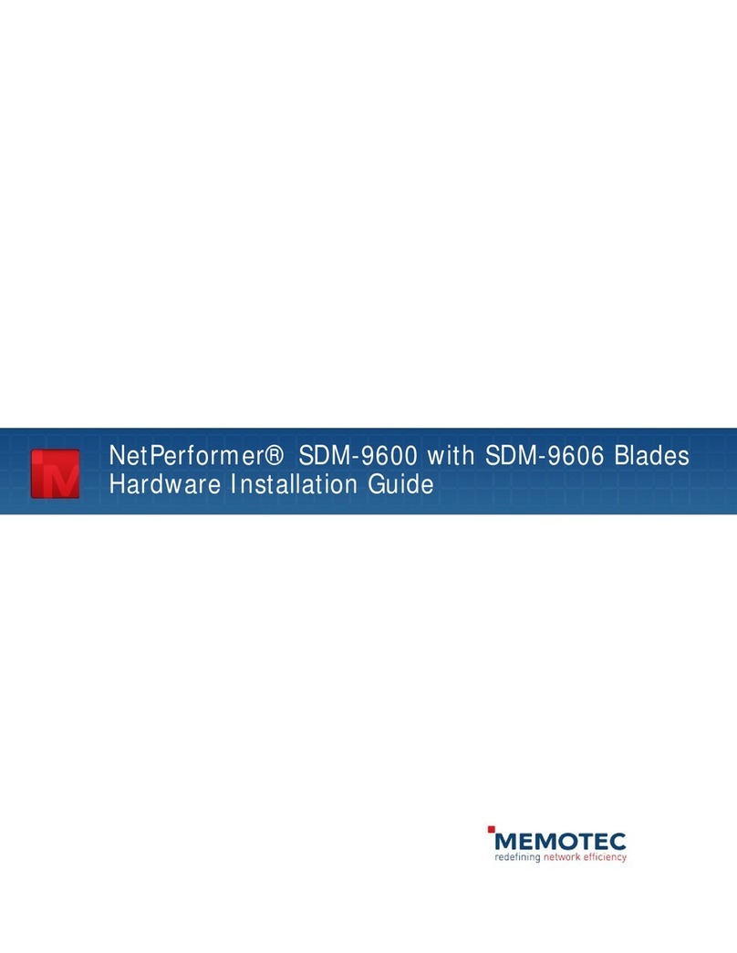 Memotec NetPerformer SDM-9600 Hardware installation guide Memotec NetPerformer SDM-9600 Hardware installation guide