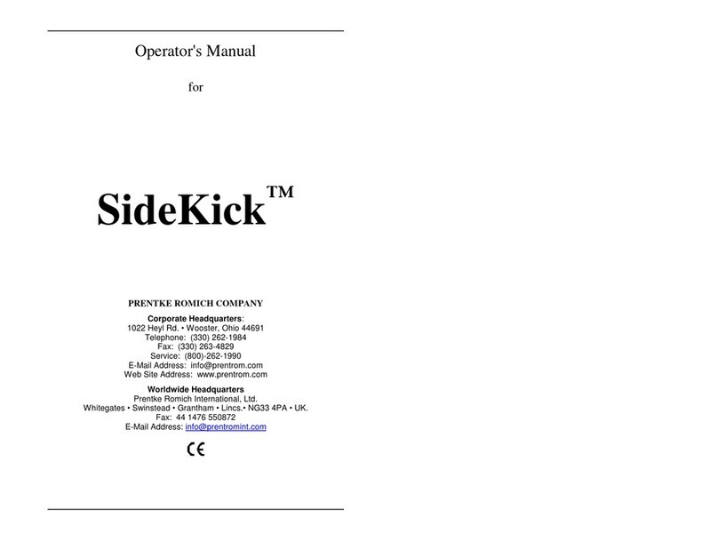 Prentke Romich Company SideKick Operator's manual