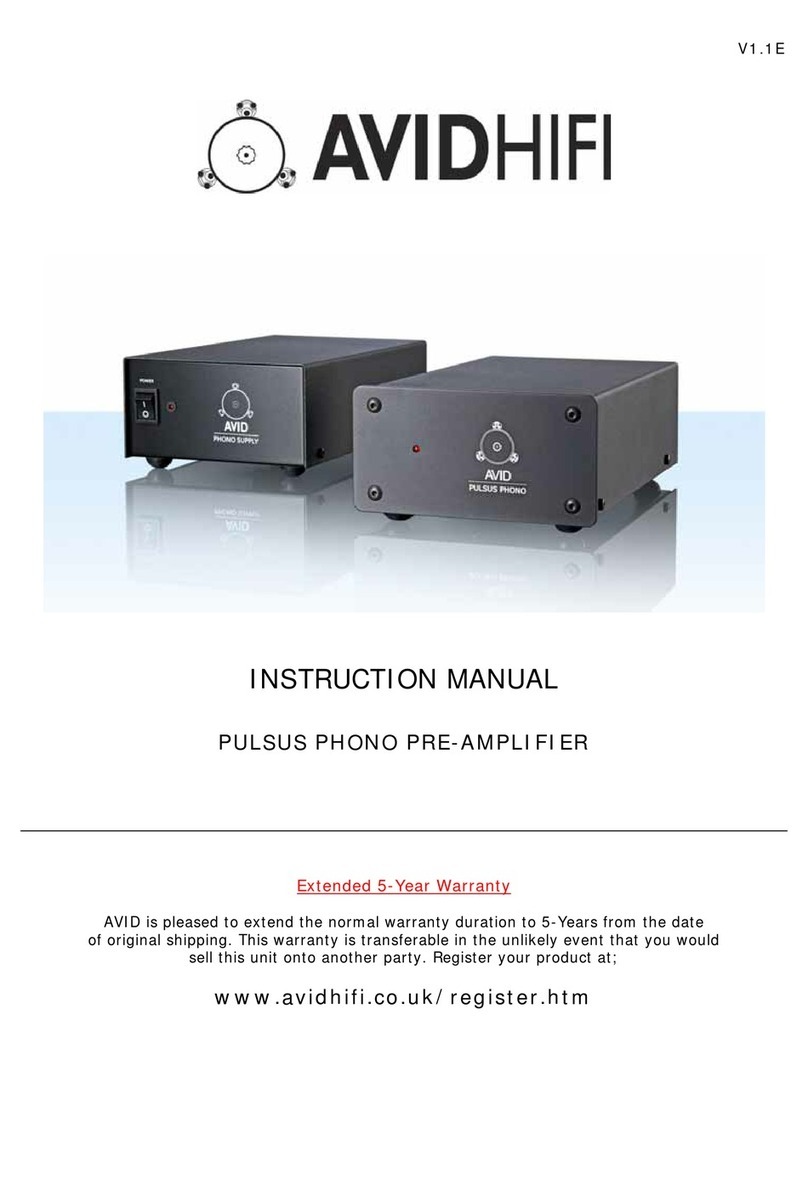 AVID HIFI PULSUS User manual