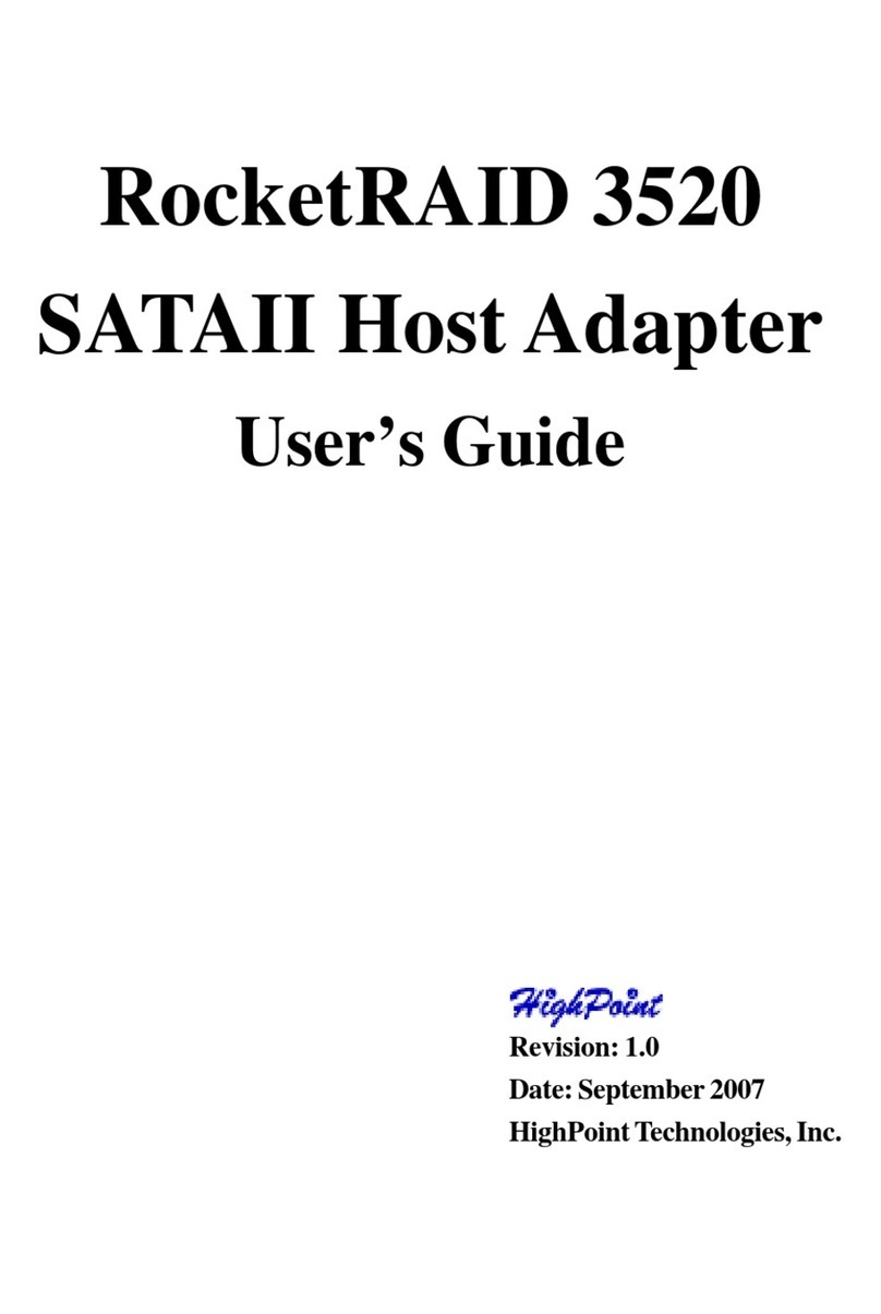HighPoint RocketRAID 3520 User manual HighPoint RocketRAID 3520 User manual