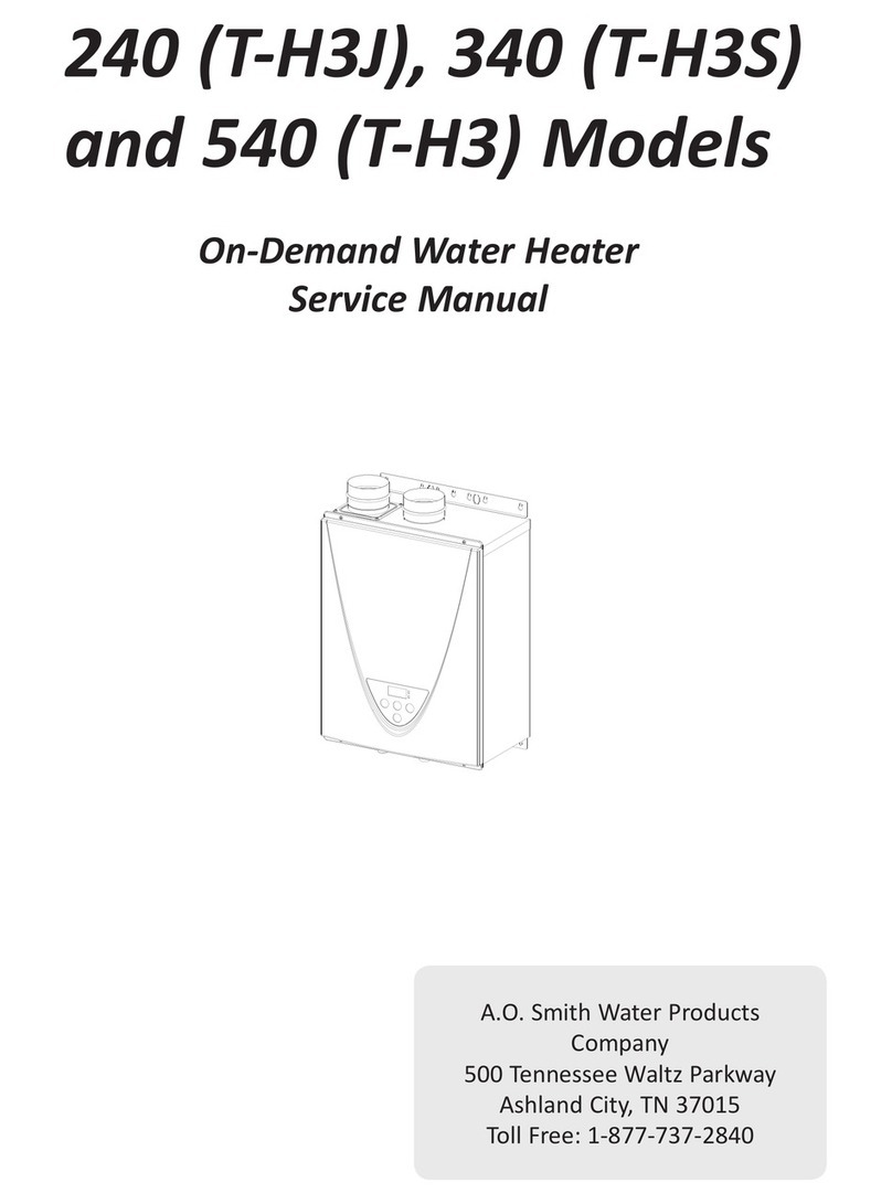 A.O. Smith T-H3J-DV User manual