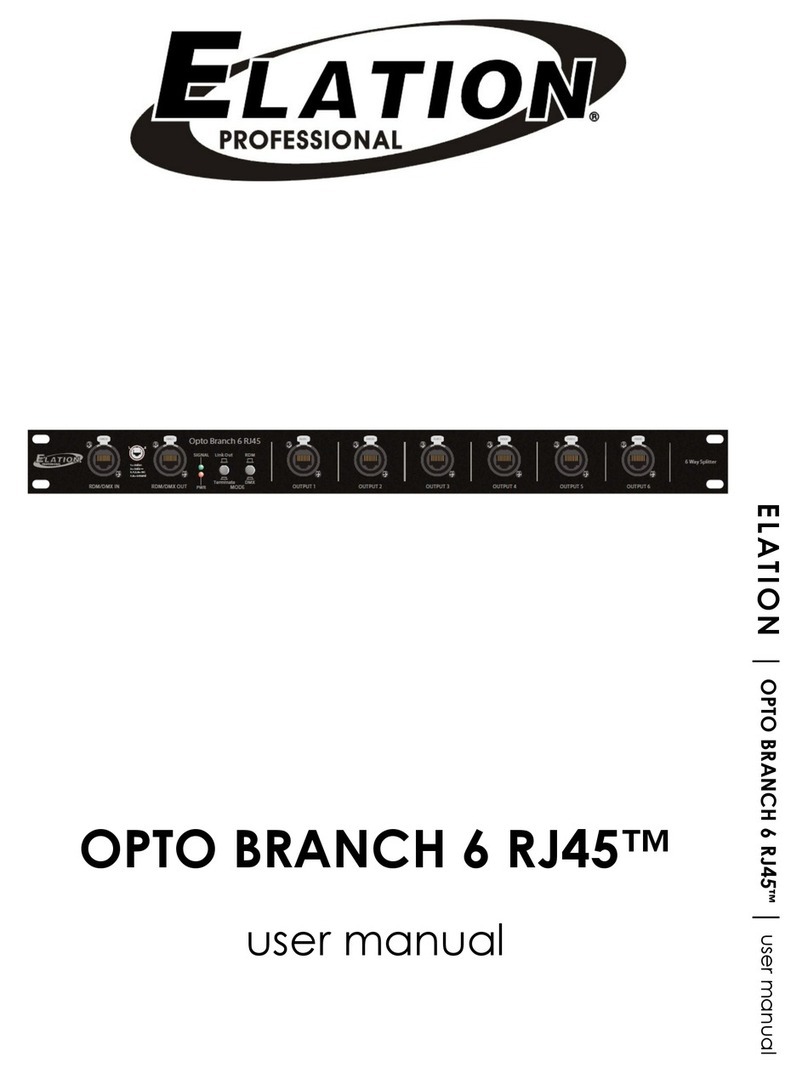Elation OPTO BRANCH 6 RJ45 user manual Elation OPTO BRANCH 6 RJ45 user manual