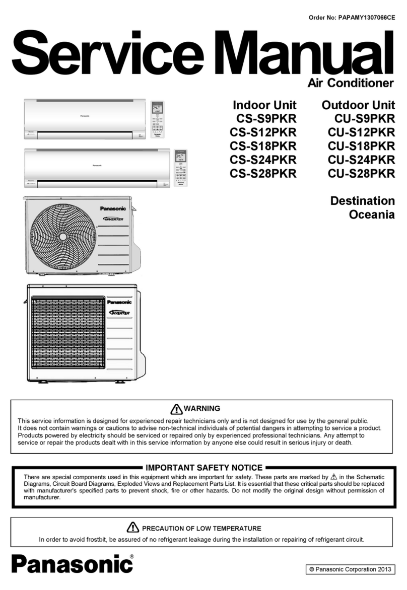 Panasonic Indoor Unit CS-S9PKR User manual