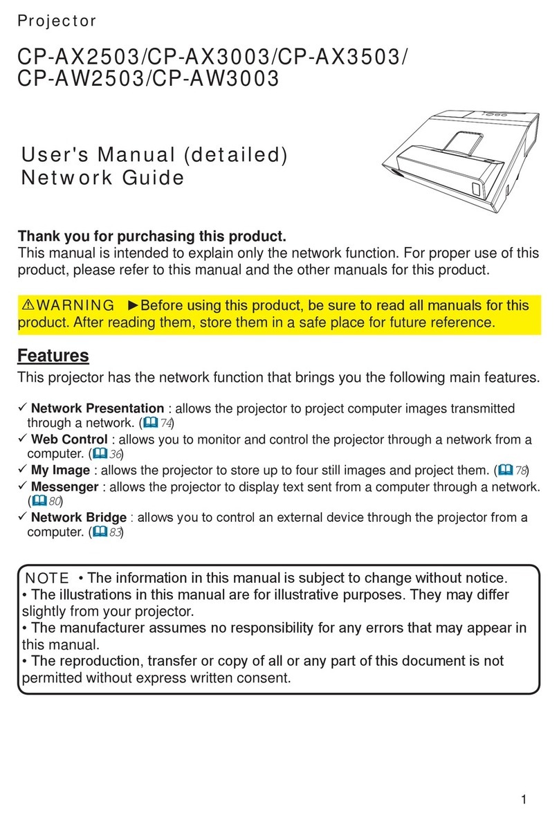 Hitachi CP-AX2503 User manual