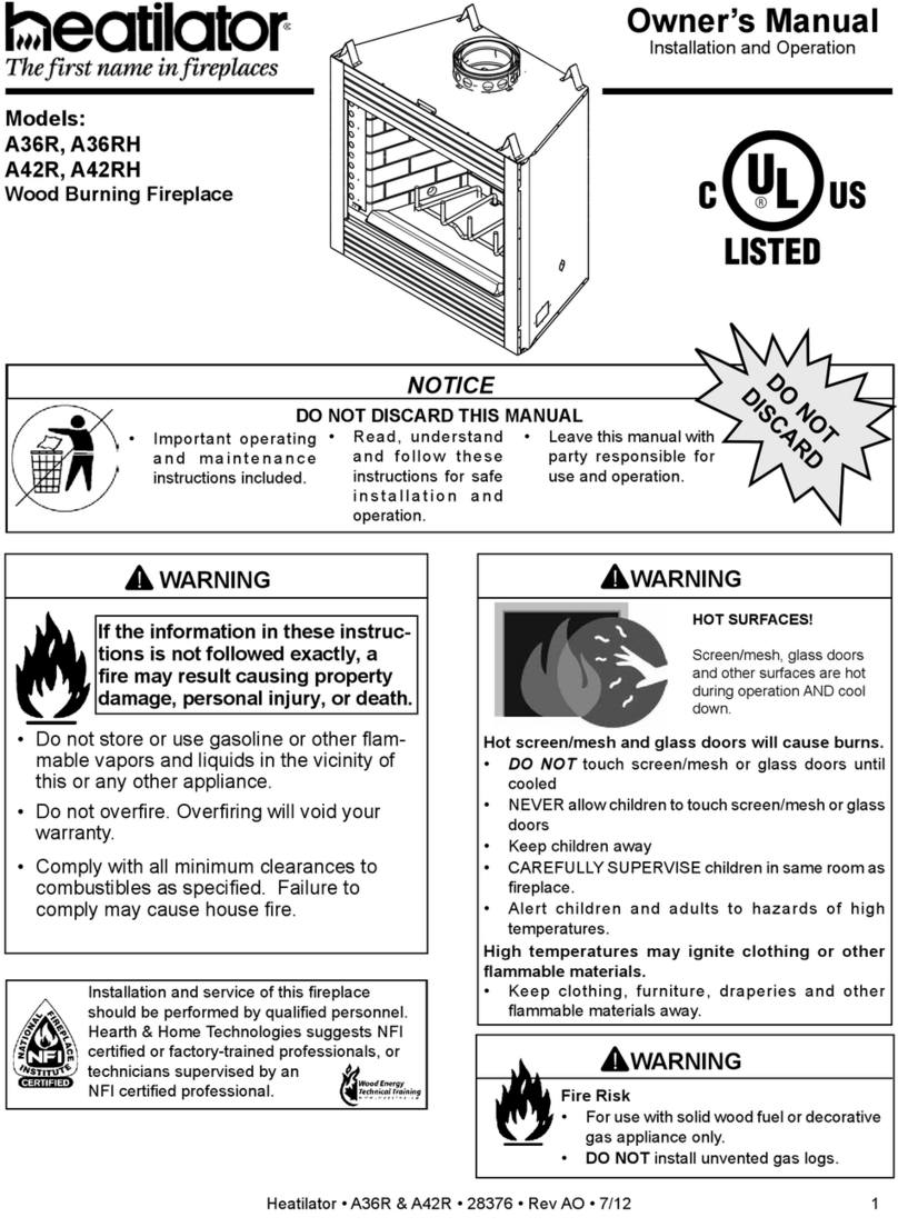 Heatilator A36R owner's manual Heatilator A36R owner's manual