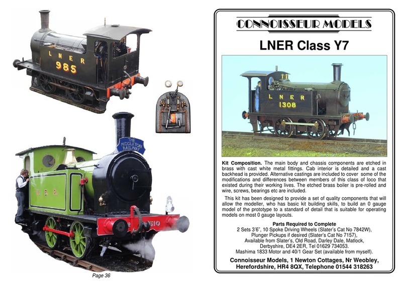 Connoisseur Models LNER Class Y7 Instruction booklet