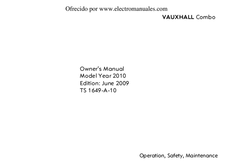 Vauxhall Combo 2010 User manual