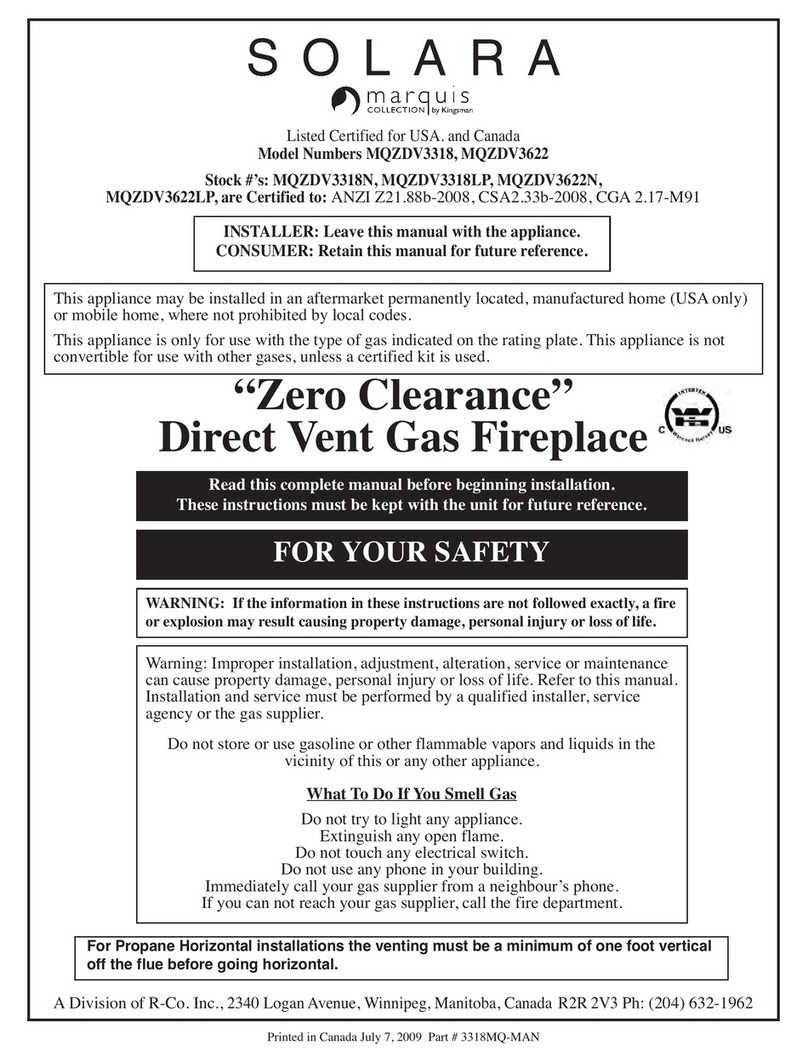 SOLARA Zero Clearance MQZDV3318 user guide SOLARA Zero Clearance MQZDV3318 user guide