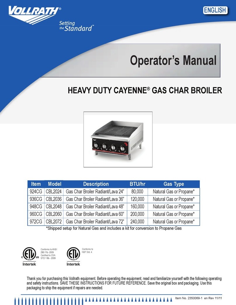 Vollrath Heavy Duty Cayenne CBL2024 Operator's manual