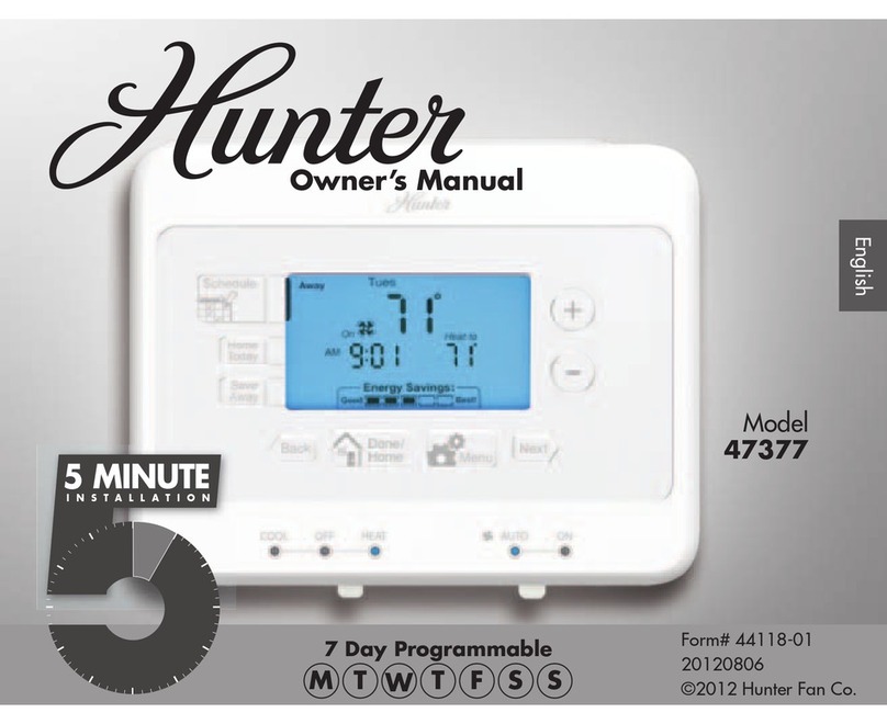 Hunter 47377 User manual