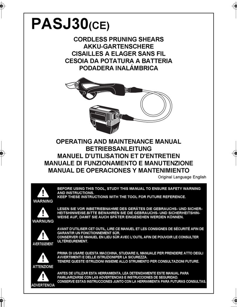 Max PASJ30(CE) Operating and maintenance manual