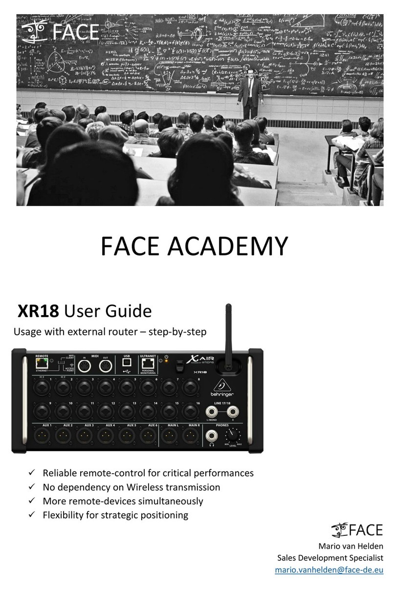 Face XR18 user guide