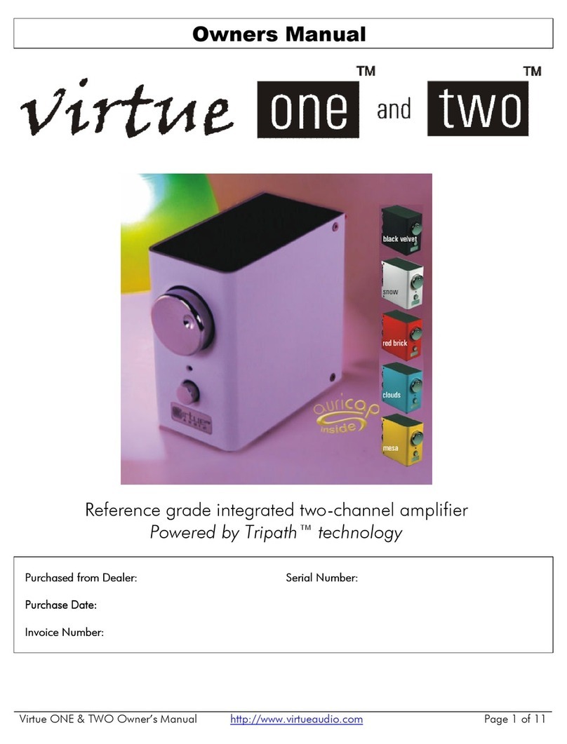 Virtue Audio one User manual
