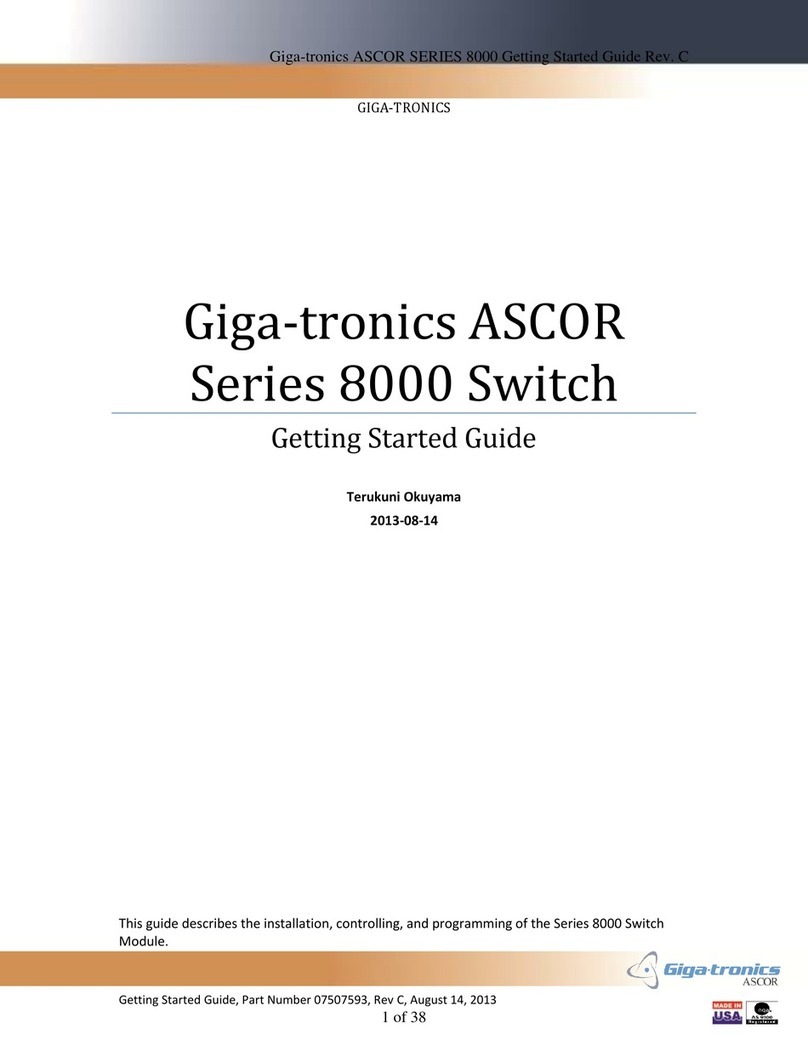 Giga-tronics ASCOR Series 8000 Getting started guide