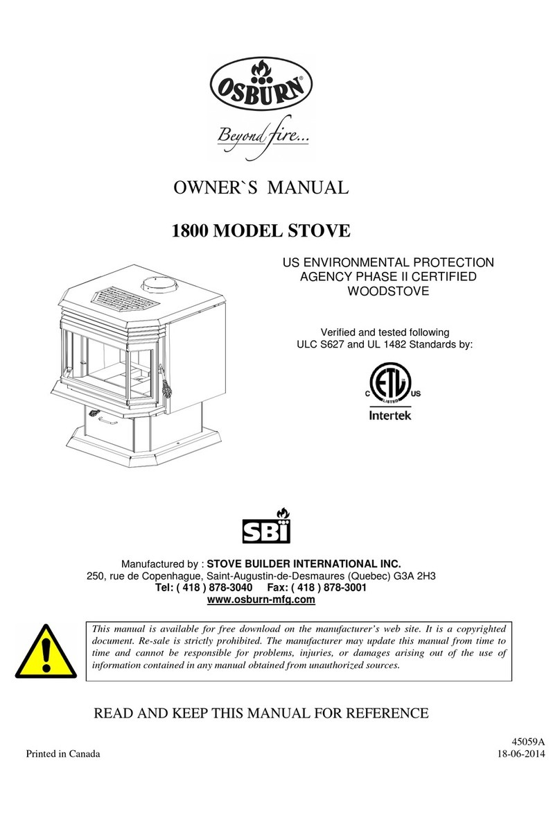 Osburn 1800 owner's manual