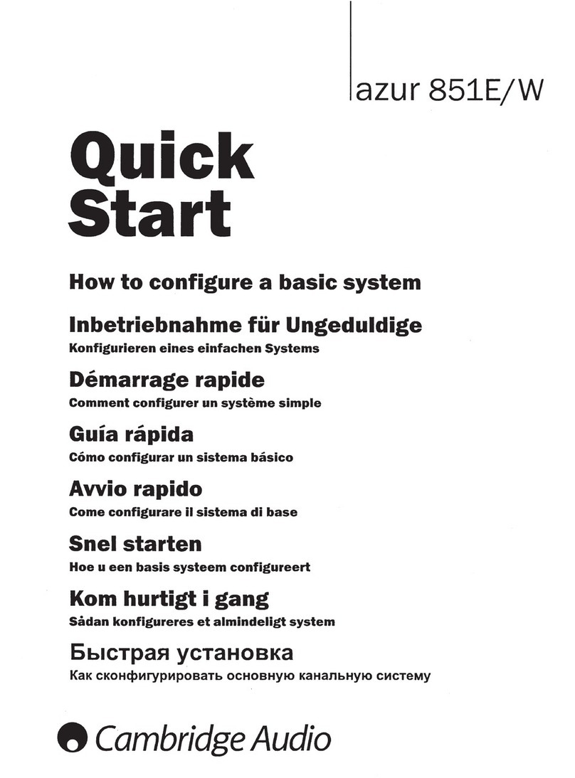 azur 851E/W User manual