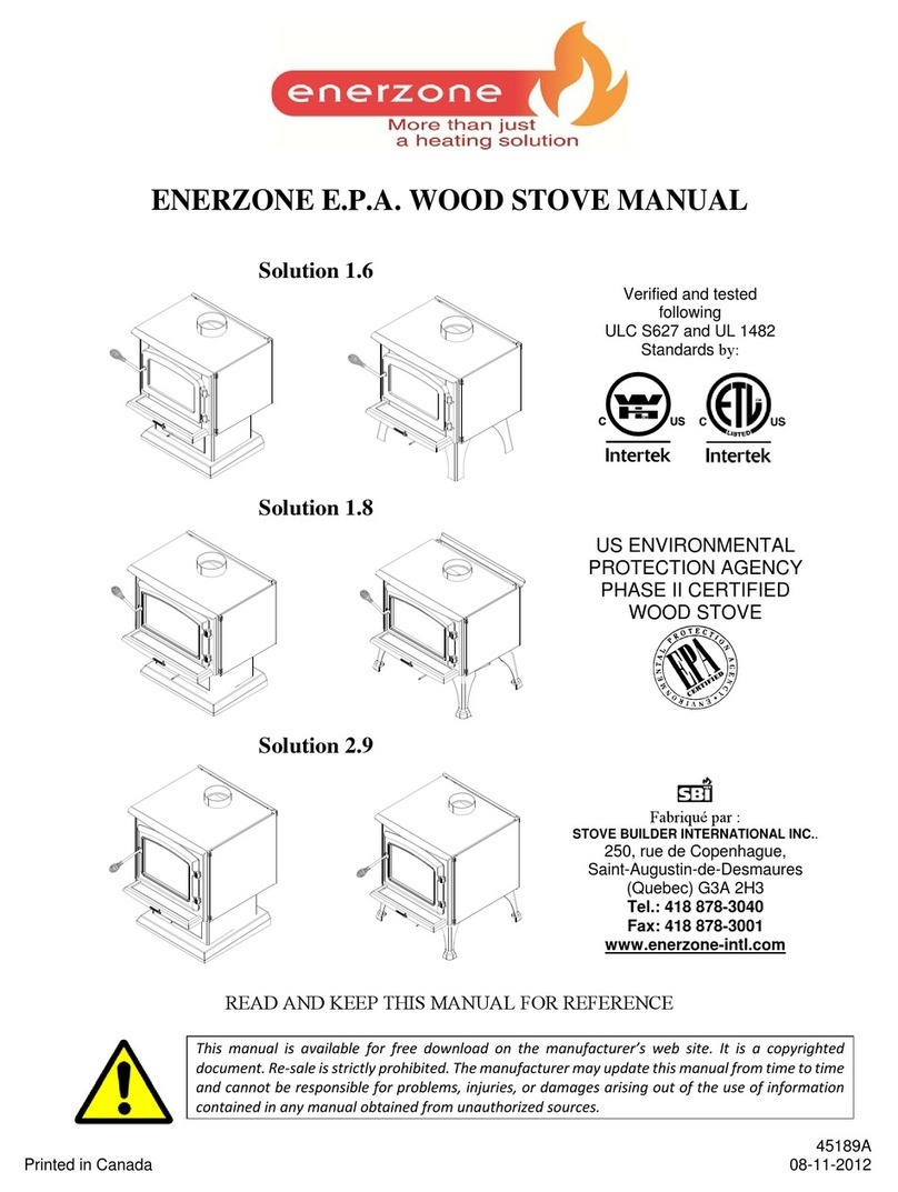 Enerzone Solution 1.6 AGENCY PHASE II CERTIFIED WOOD User manual