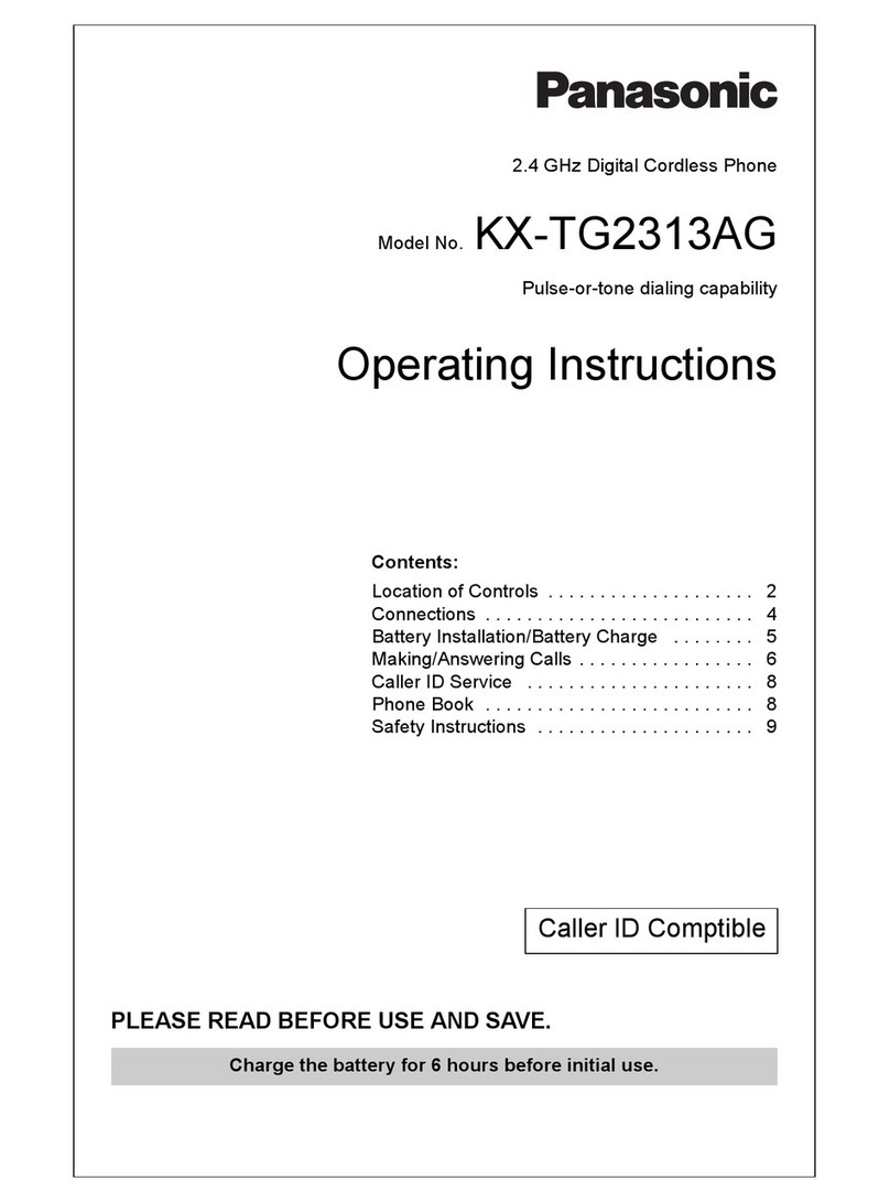 Panasonic KX-TG2313AG User manual Panasonic KX-TG2313AG User manual