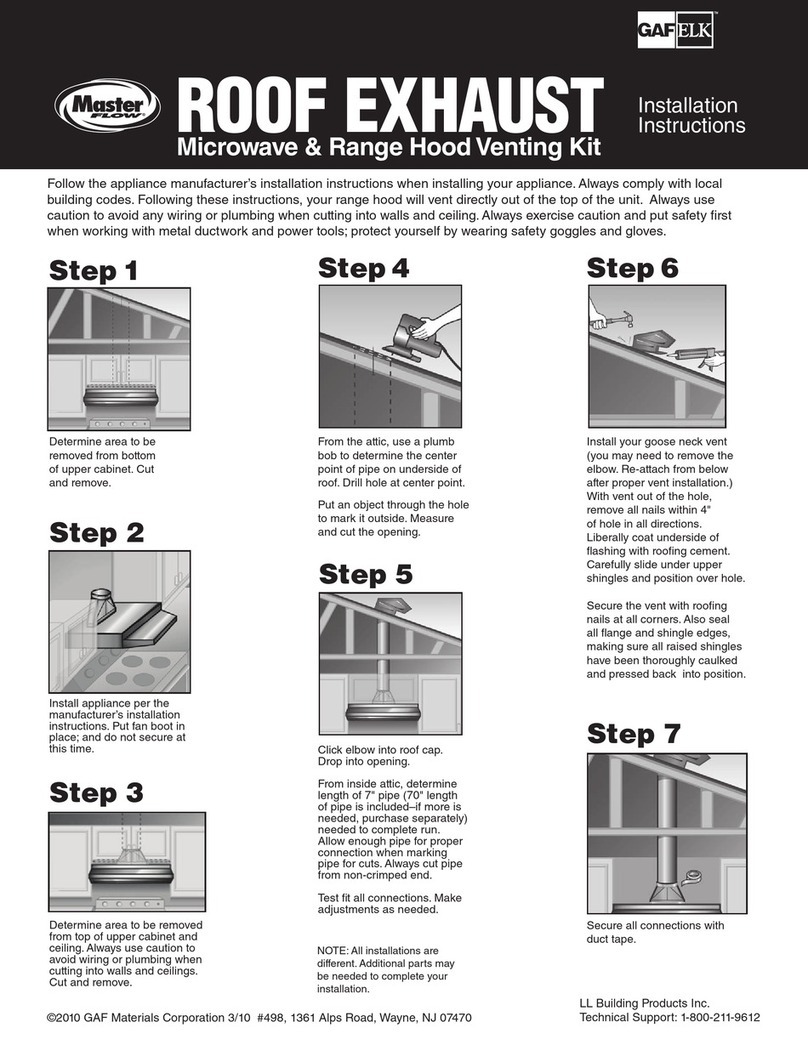 GAF Master flow installation instructions