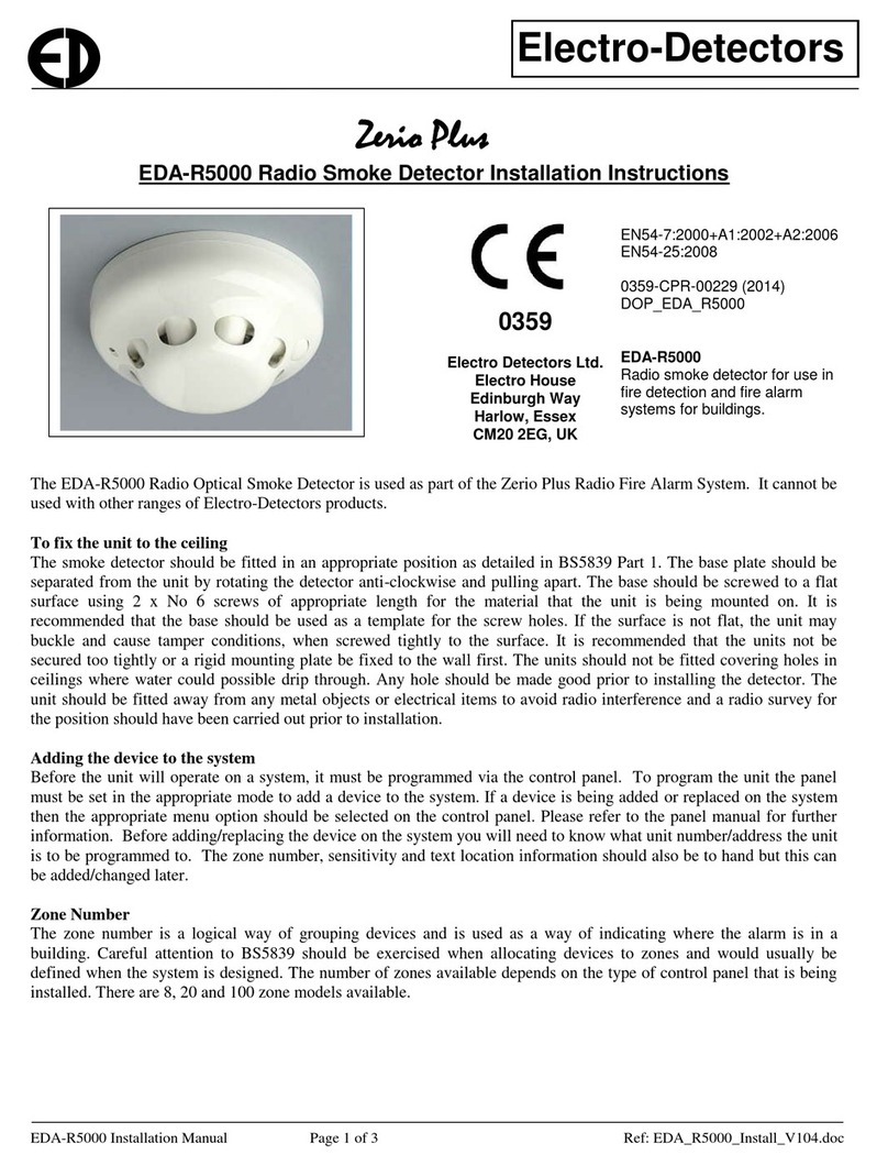 Electro Detectors EDA-R5000 Zerio plus installation instructions Electro Detectors EDA-R5000 Zerio plus installation instructions