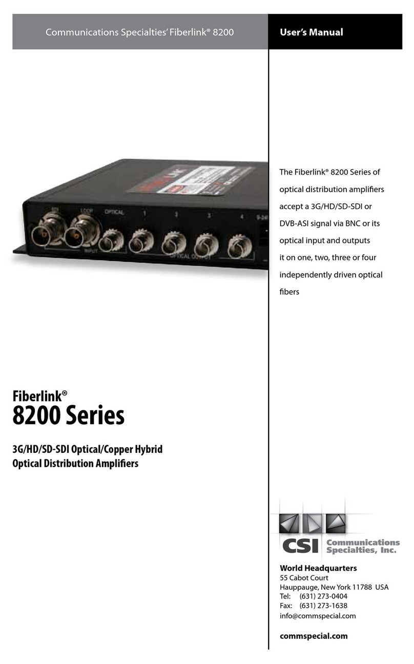 CSI Fiberlink 8200 Series user manual