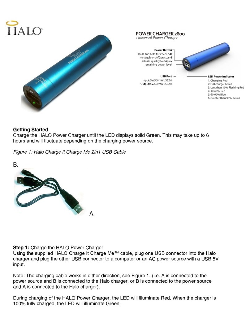 Halo Power Charge 2800 User manual