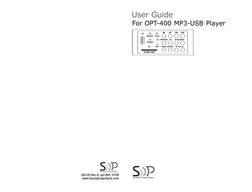 Sound Projections OPT-400 User manual