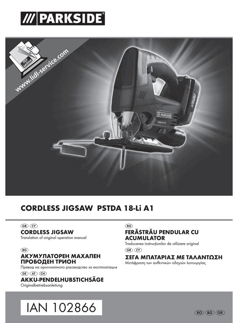 Parkside PSTDA 18-Li A1 Owner's manual