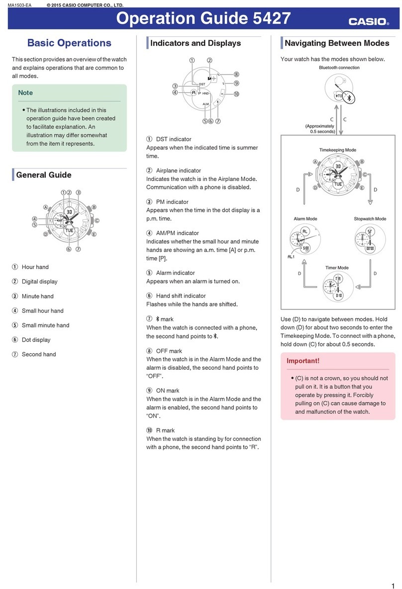 Casio 5427 User manual