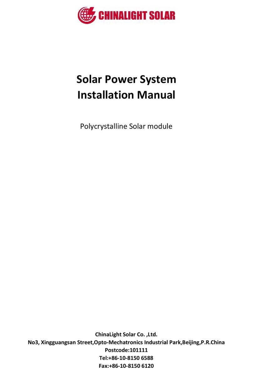 ChinaLight Solar CLS-230P installation manual ChinaLight Solar CLS-230P installation manual