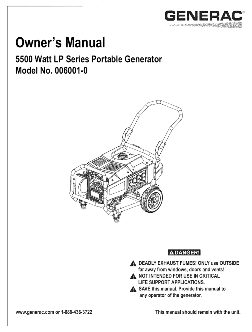 Generac Power Systems 006001-0 User manual