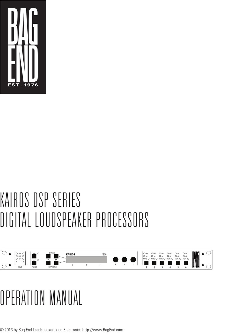 Bag End KAIROS DSP SERIES Operation manual