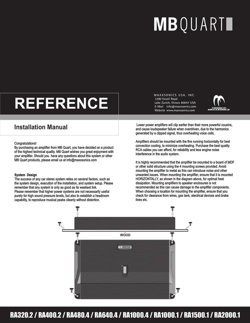 MB QUART RA320.2 installation manual