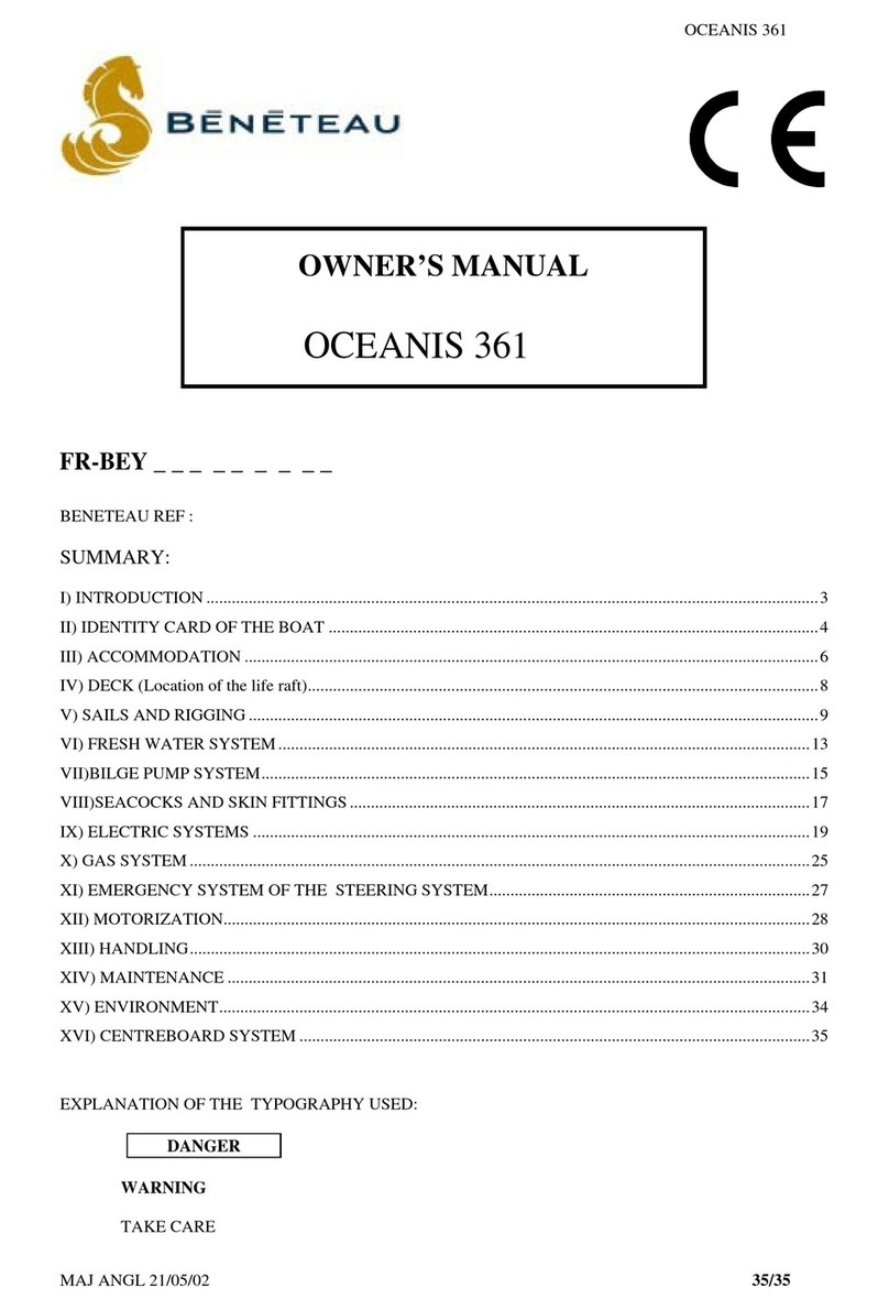 BENETEAU OCEANIS 361 owner's manual