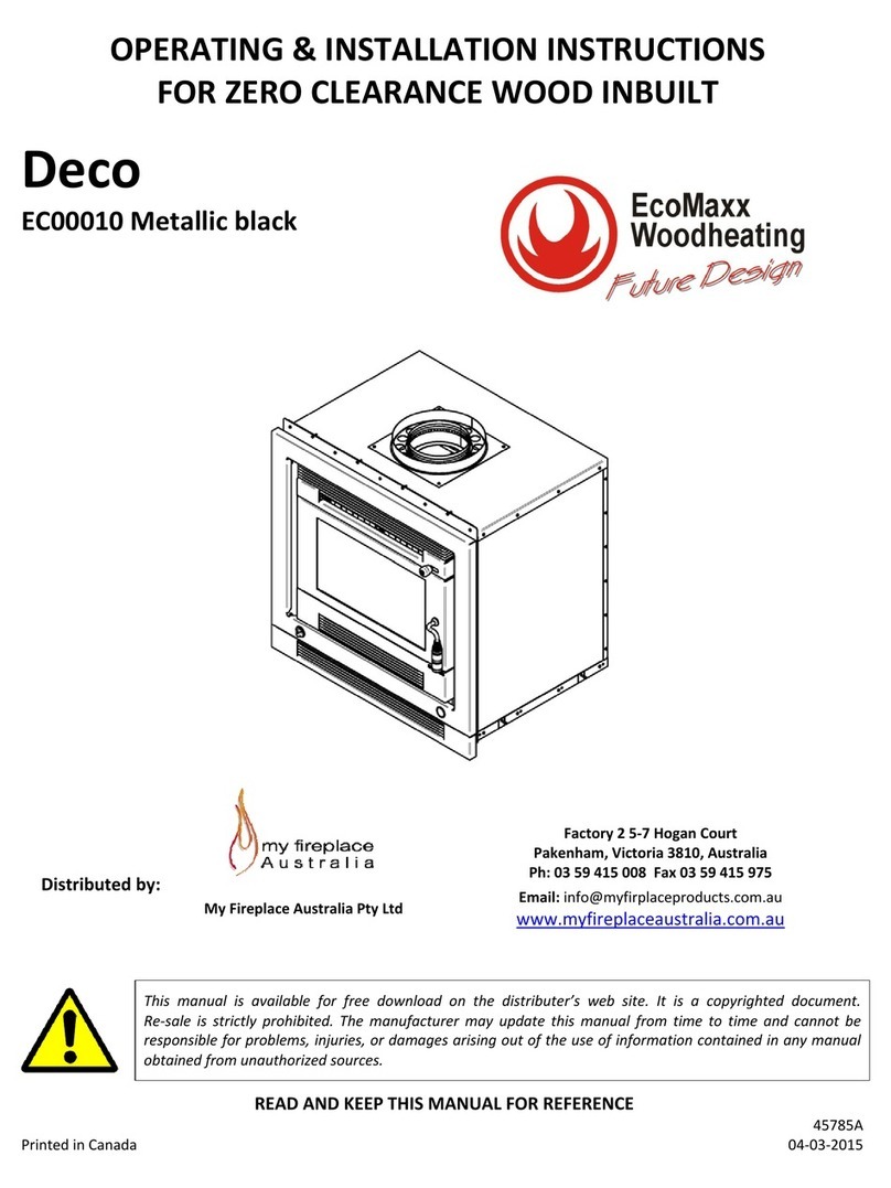 My Fireplace Australia Deco EC00010 Operating & installation instructions