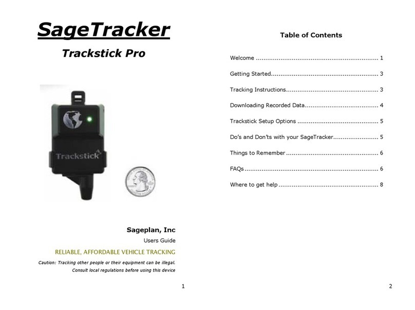 Sageplan Trackstick Pro User manual Sageplan Trackstick Pro User manual