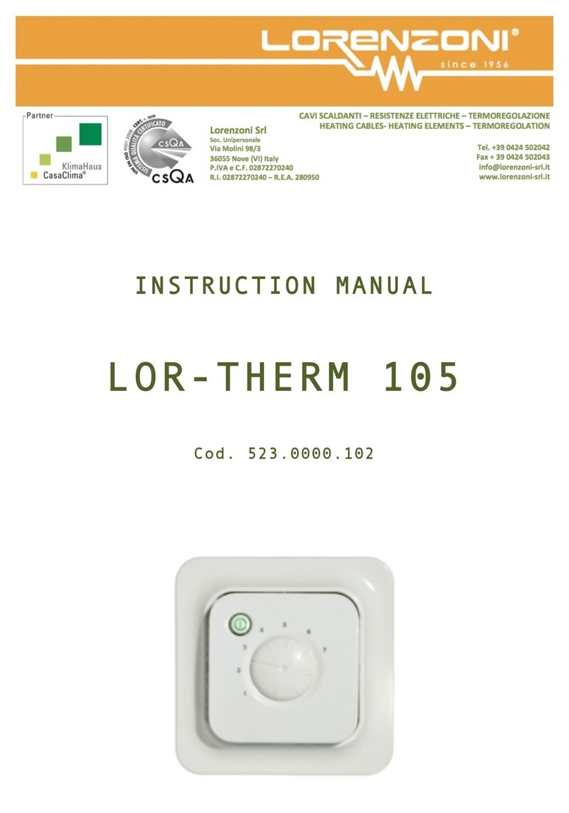 Lorenzoni Lor-therm 105 instruction manual