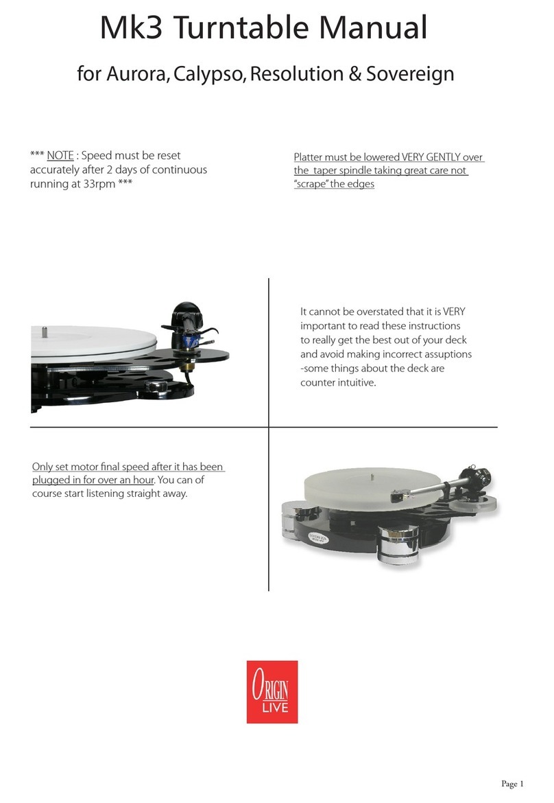 Origin live Aurora Mk3 User manual