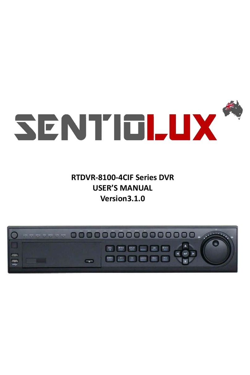 SentioLux RTDVD-8100-4CIF Series user manual