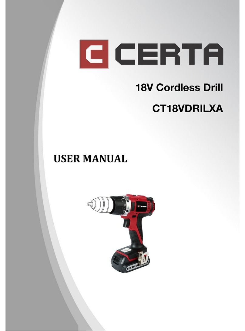 Certa VDRILXACT user manual