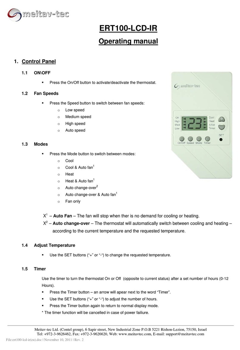 meitav-tec ERT100-LCD-IR operating manual