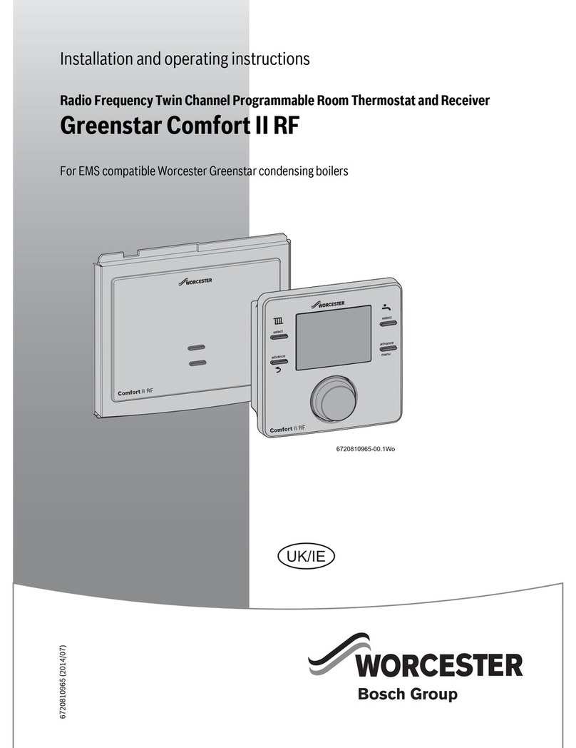Worcester Greenstar Comfort II RF Installation and operating instructions