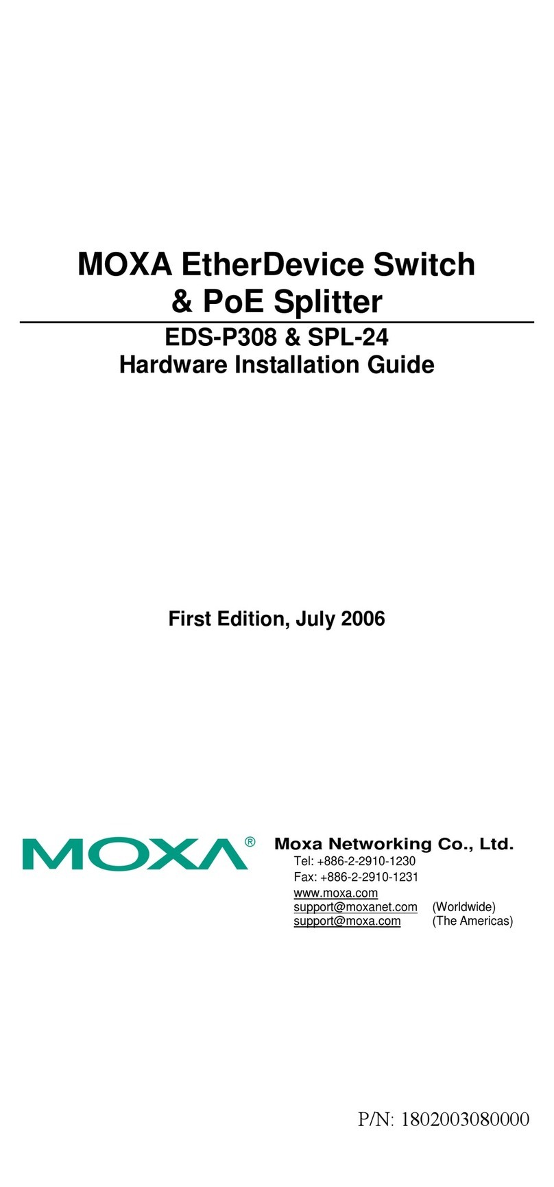 Moxa Technologies EDS-P308 Series Manual Moxa Technologies EDS-P308 Series Manual