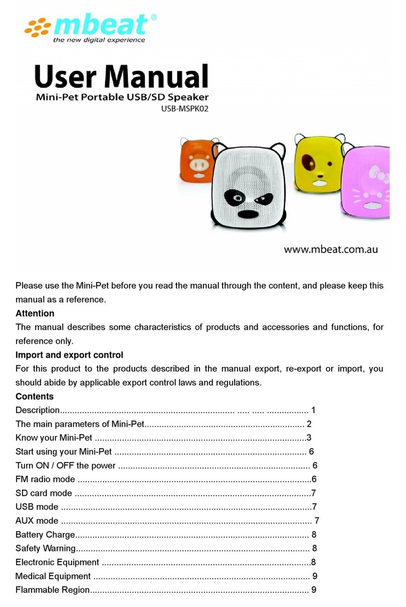 mbeat USB-MSPK02 user manual